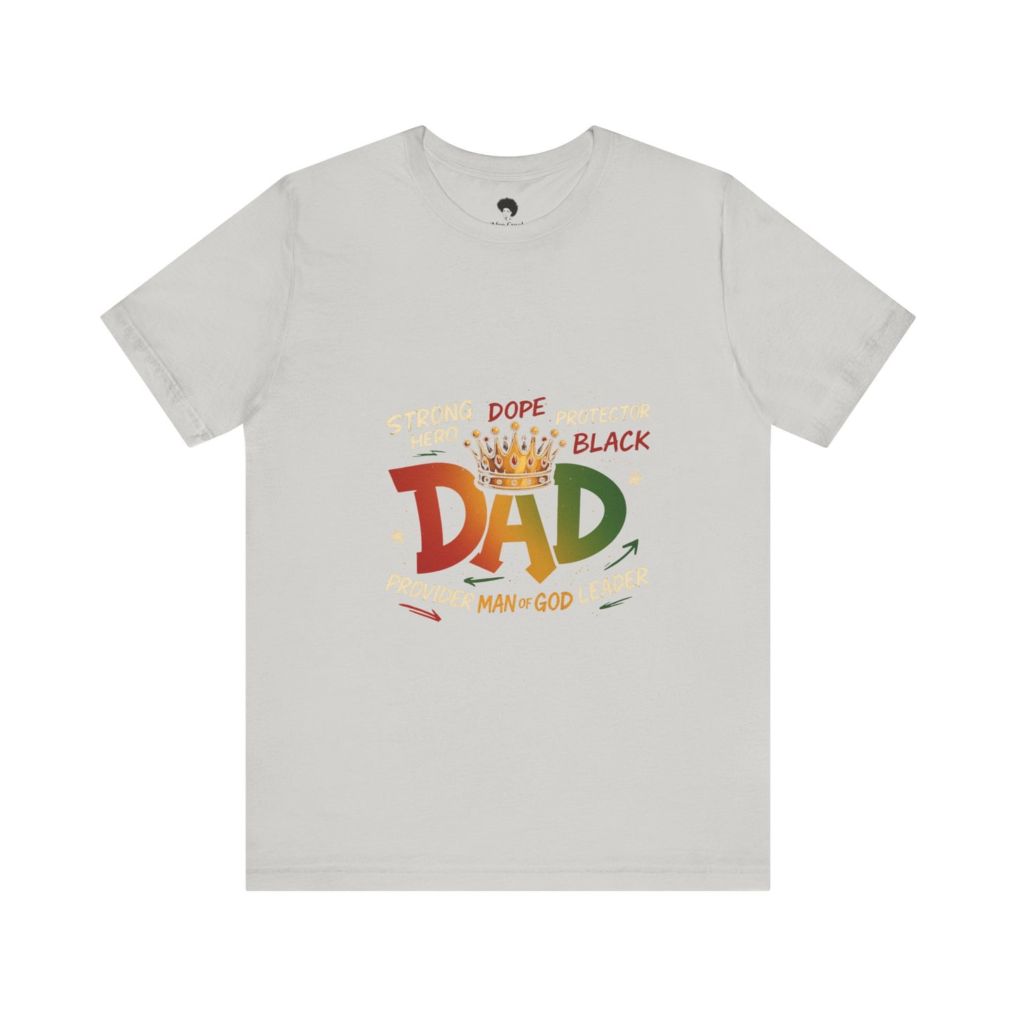 Hero Dad Unisex Tee, Father's Day Gift, Black Pride Shirt, Family Apparel, Rasta