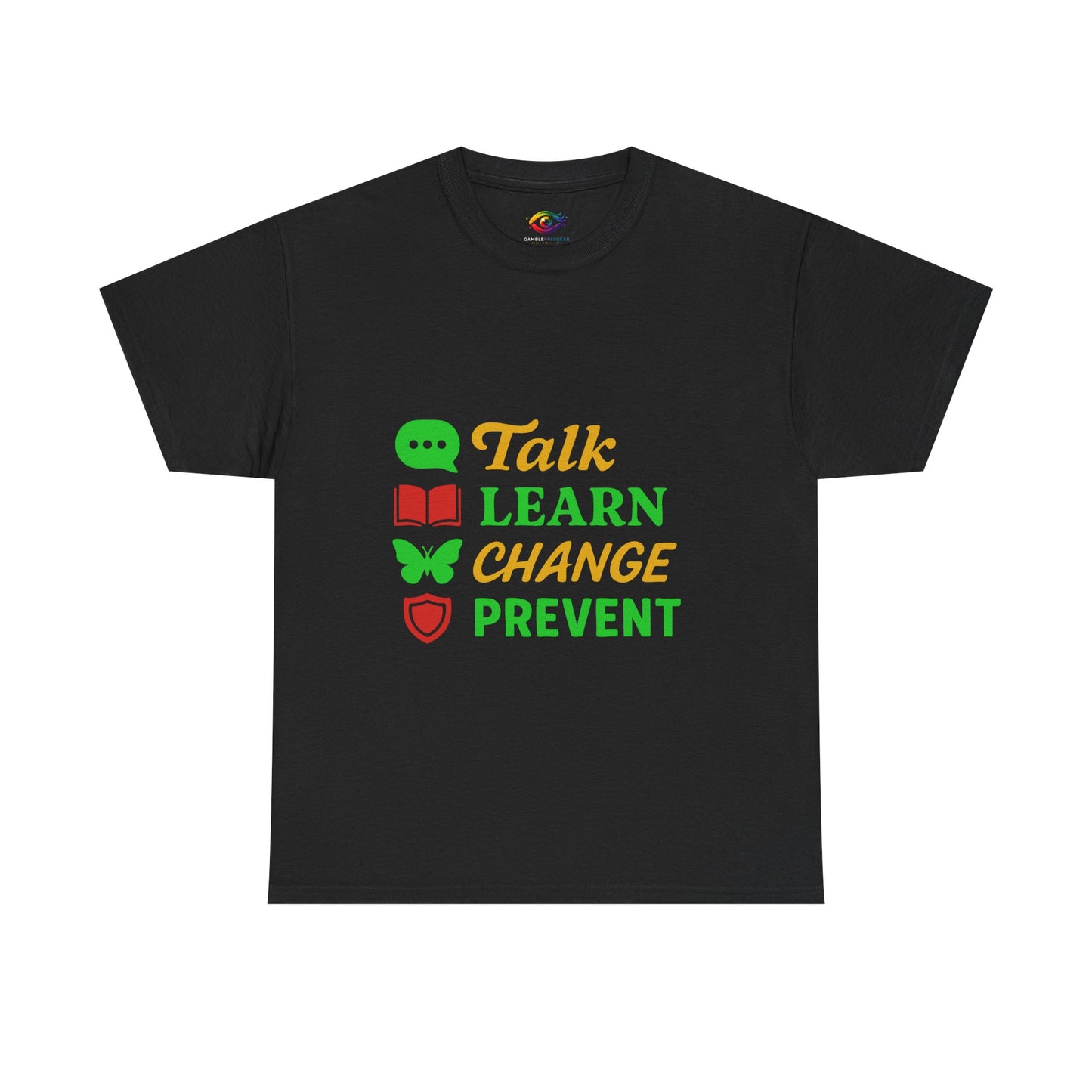 Mental Health Awareness Tee, Talk Learn Change Prevent Shirt, Unisex