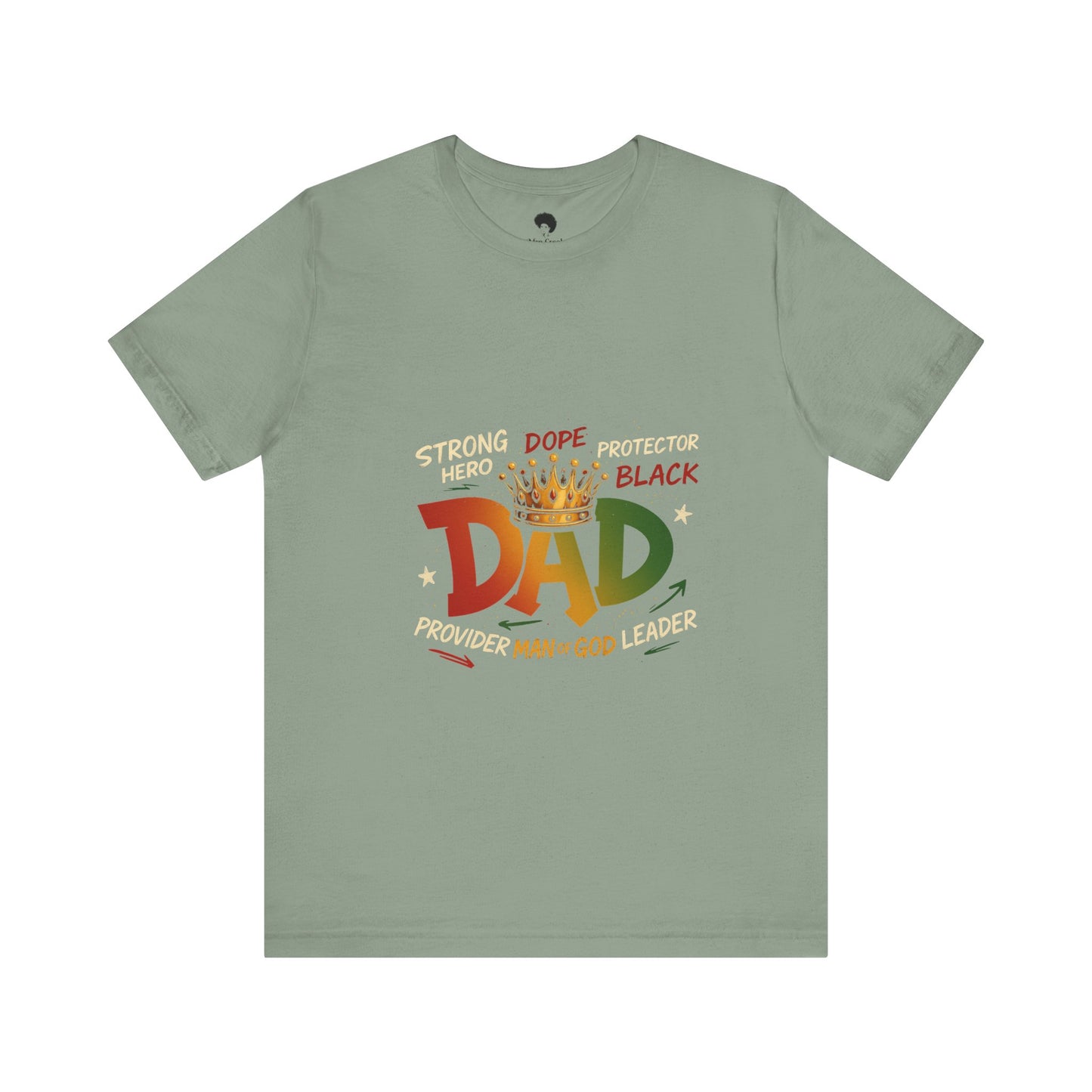 Hero Dad Unisex Tee, Father's Day Gift, Black Pride Shirt, Family Apparel, Rasta
