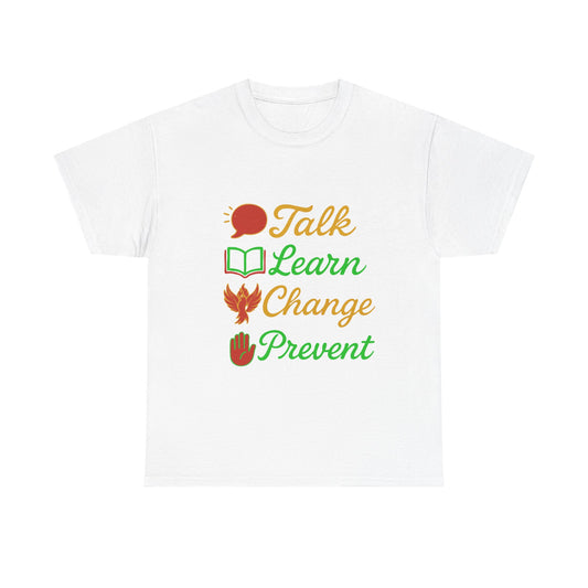 Educational Awareness Tee | Talk Learn Change Prevent, Gift for Teachers, [...]