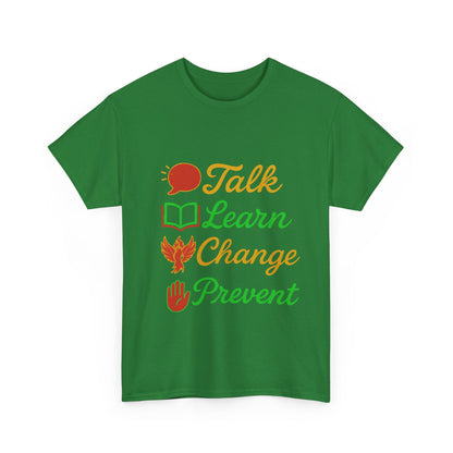 Educational Awareness Tee | Talk Learn Change Prevent, Gift for Teachers, [...]