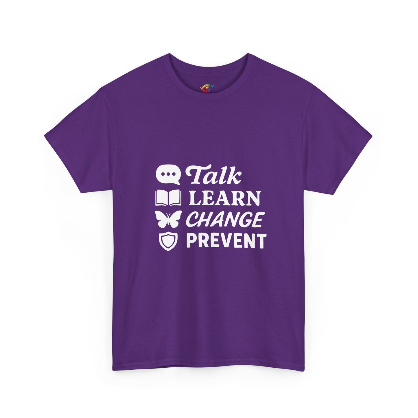 “Talk Learn Change Prevent T-Shirt | Gambling Addiction Recovery Tee | Phoenix Motivational Awareness Shirt by GambleFreeGear”