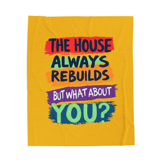 Inspirational Velveteen Plush Blanket, Cozy Gift, Motivational Home Decor,