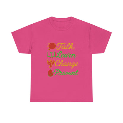 Educational Awareness Tee | Talk Learn Change Prevent, Gift for Teachers, [...]
