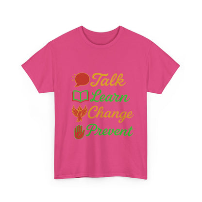 Educational Awareness Tee | Talk Learn Change Prevent, Gift for Teachers, [...]