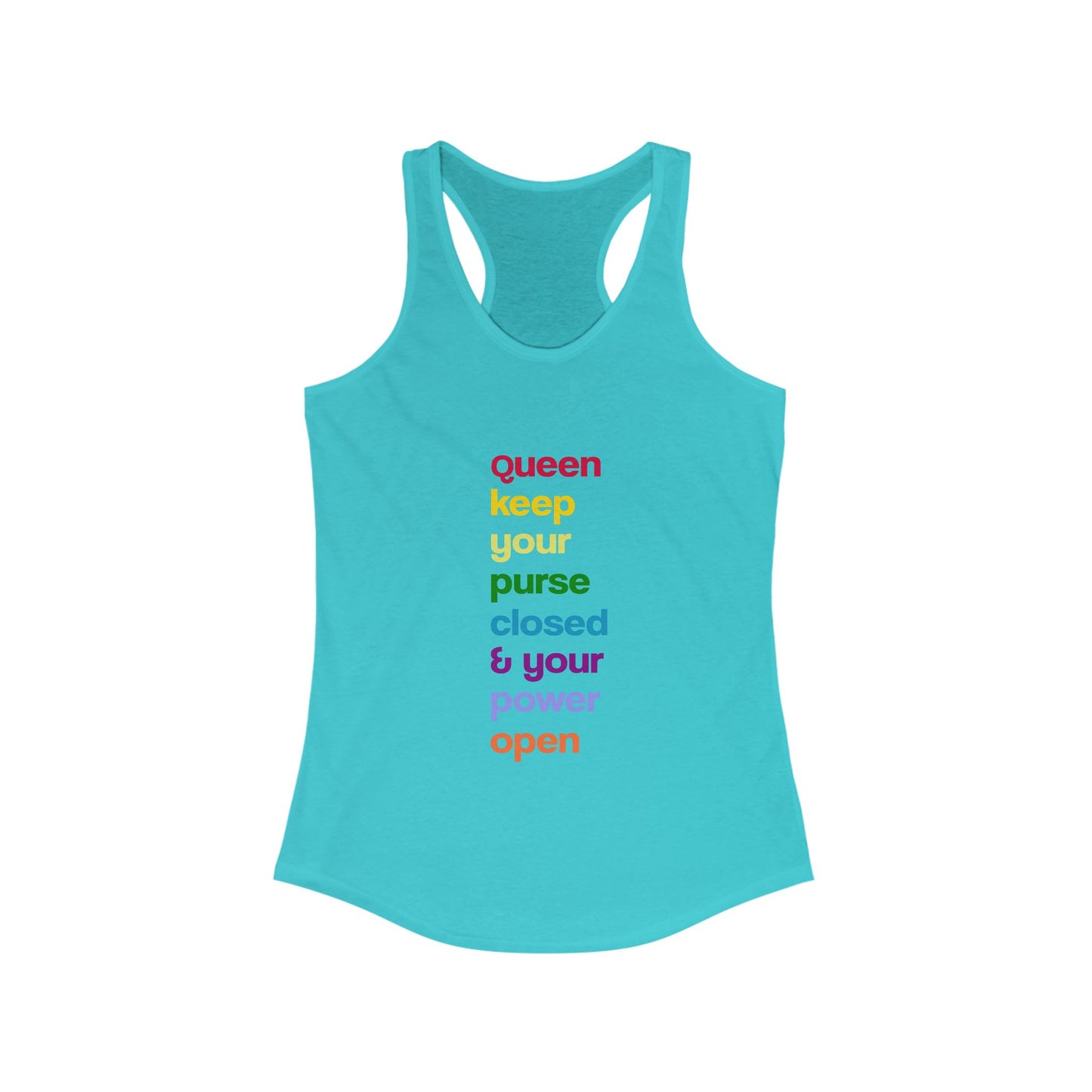 Empowering Women's Racerback Tank - Queen Motivational Tee, Fitness Top