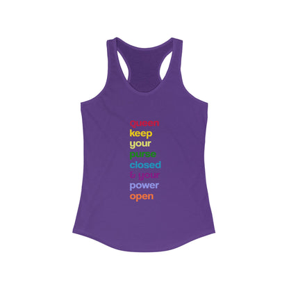 Empowering Women's Racerback Tank - Queen Motivational Tee, Fitness Top
