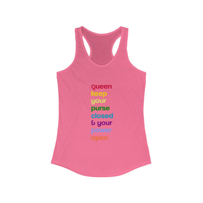 Empowering Women's Racerback Tank - Queen Motivational Tee, Fitness Top