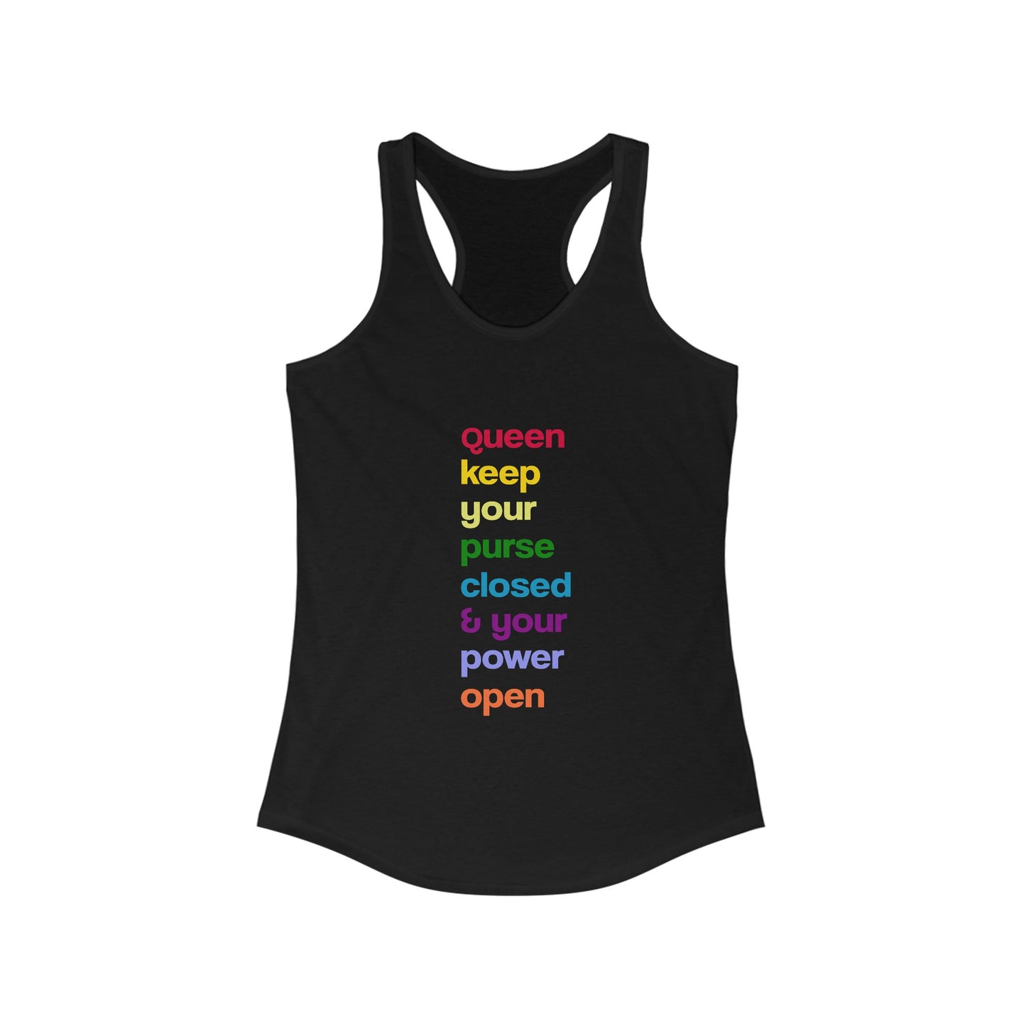 Empowering Women's Racerback Tank - Queen Motivational Tee, Fitness Top