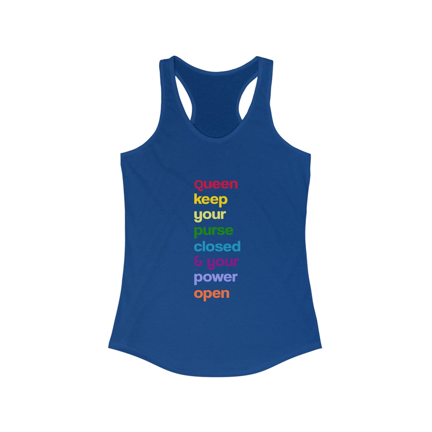 Empowering Women's Racerback Tank - Queen Motivational Tee, Fitness Top
