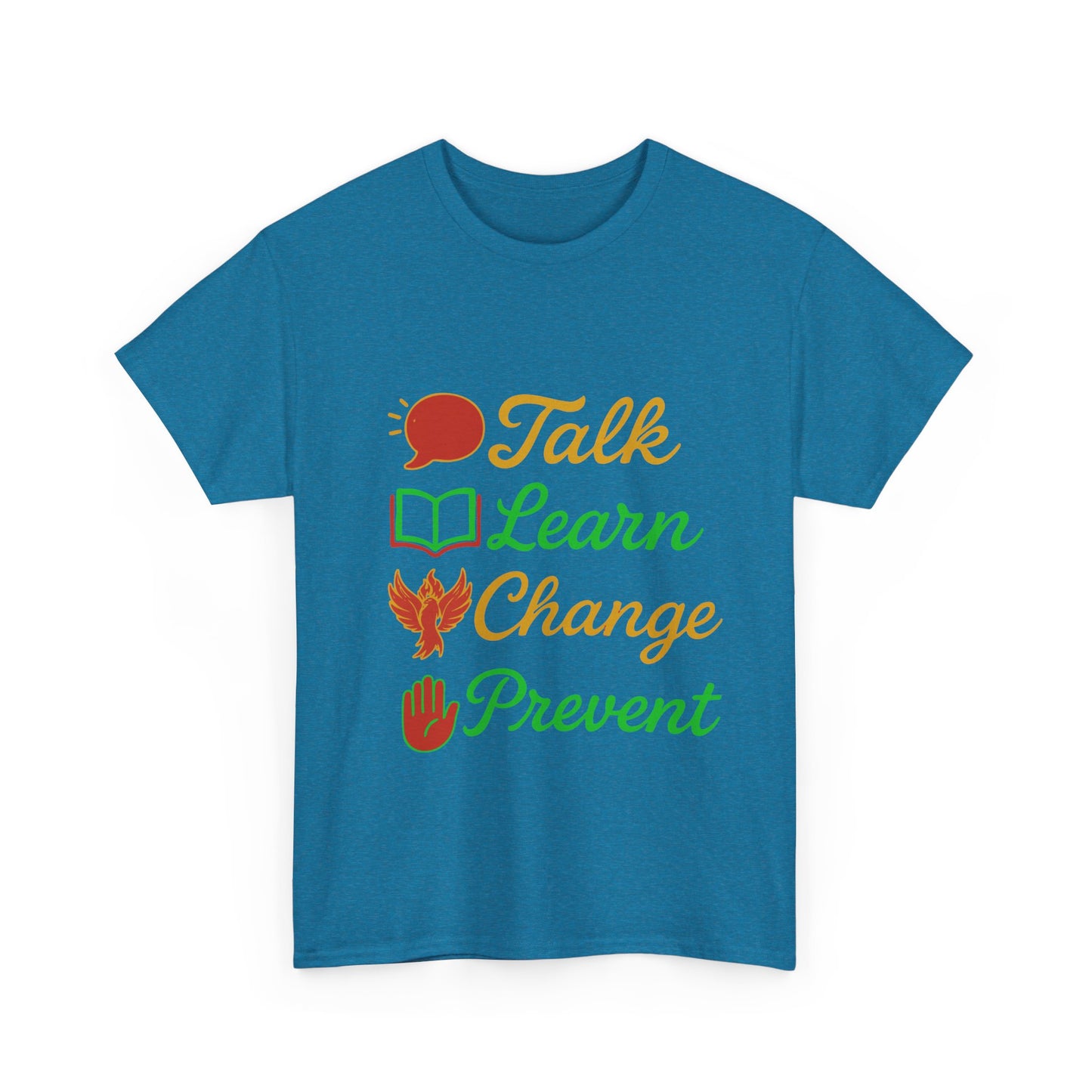 Educational Awareness Tee | Talk Learn Change Prevent, Gift for Teachers, [...]