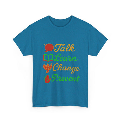 Educational Awareness Tee | Talk Learn Change Prevent, Gift for Teachers, [...]