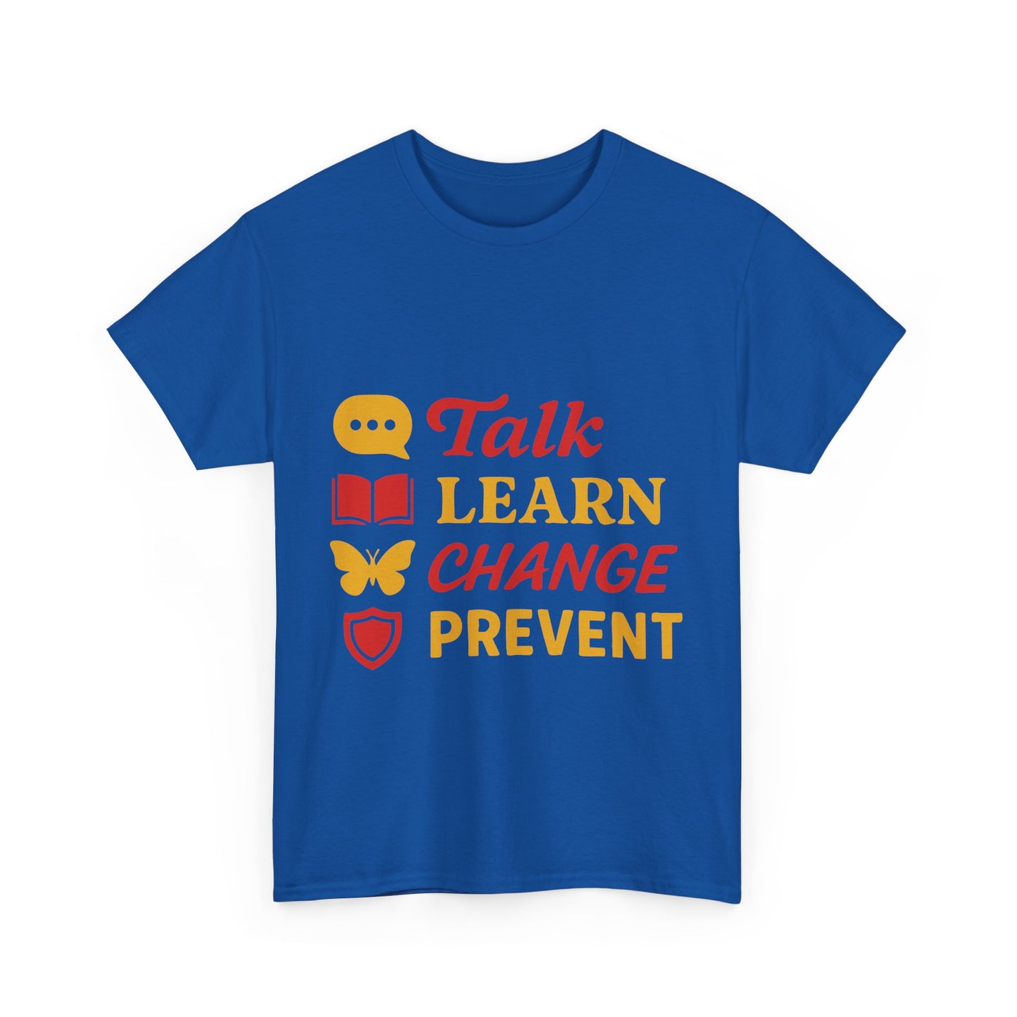 Talk, Learn, Change Prevent Tee - Unisex Heavy Cotton Tee, Educational [...]