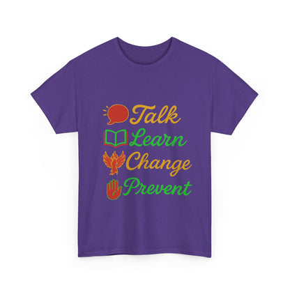 Educational Awareness Tee | Talk Learn Change Prevent, Gift for Teachers, [...]