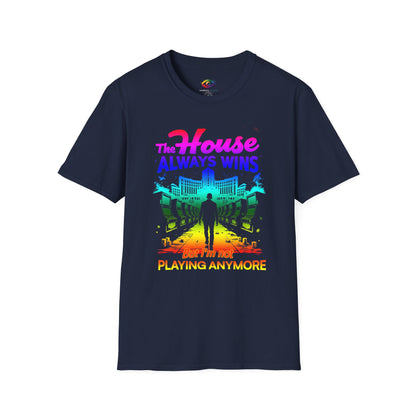 Gambling Addiction Recovery T-Shirt – The House Always Wins Unisex Awareness Shirt | Sober Living Apparel, Mental Health & Recovery Gif