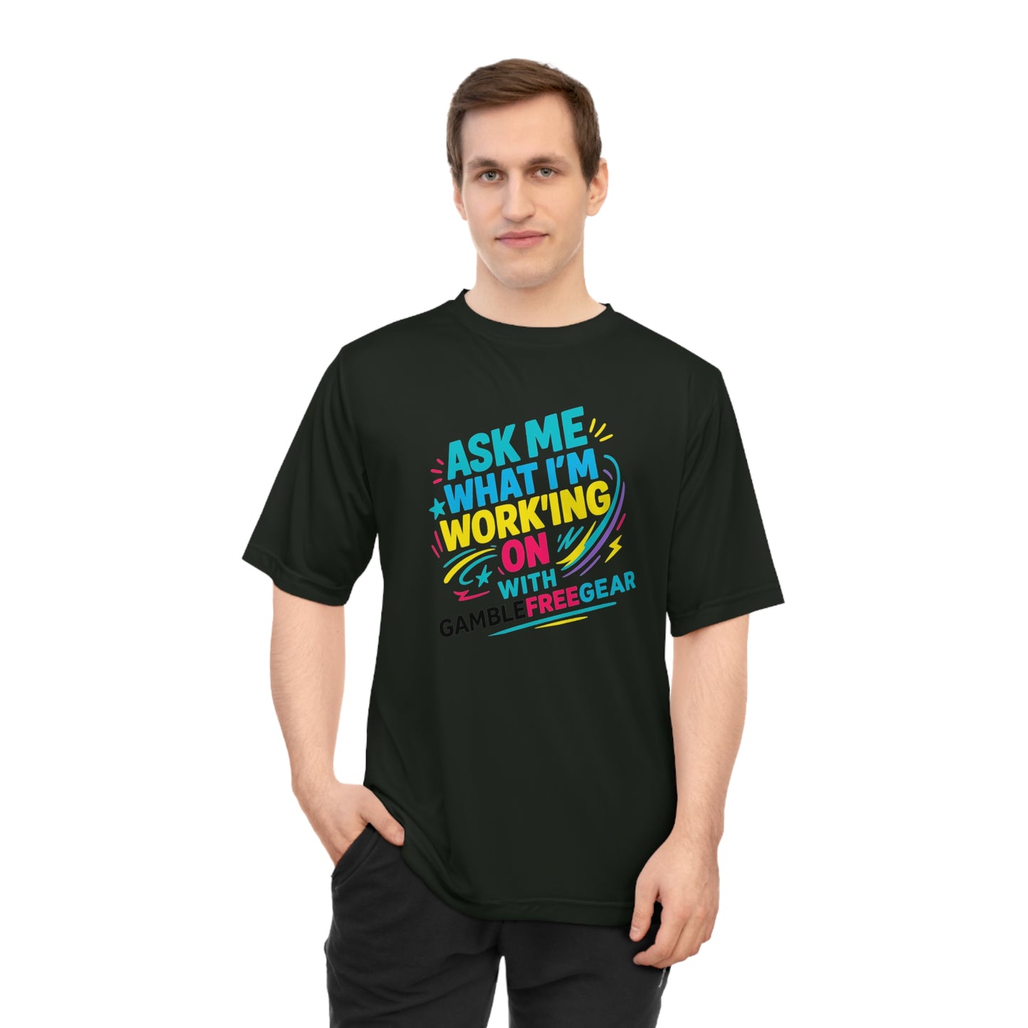 Ask Me What I’m Working On  Unisex Performance Tee GambleFreeGear Promo Edition