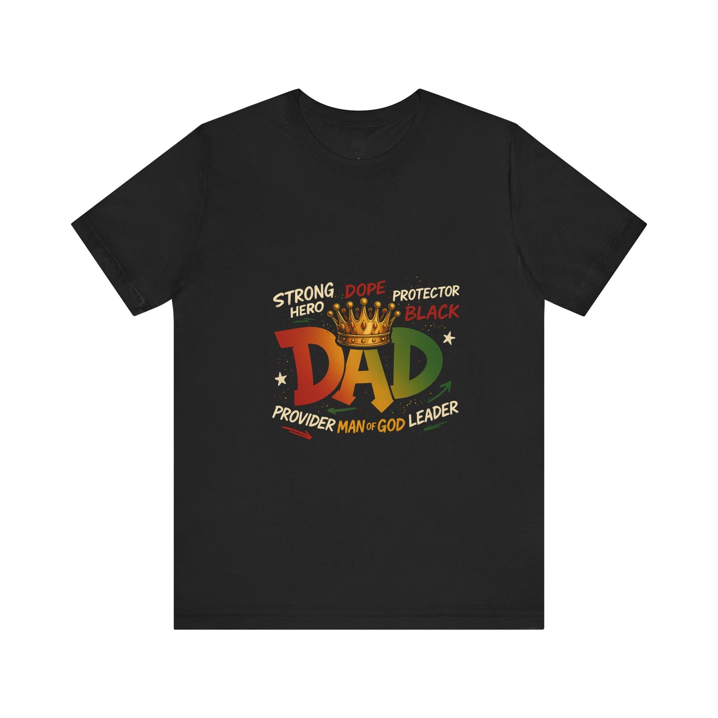 Hero Dad Unisex Tee, Father's Day Gift, Black Pride Shirt, Family Apparel, Rasta