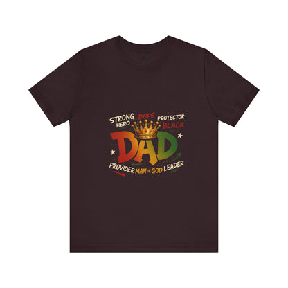 Hero Dad Unisex Tee, Father's Day Gift, Black Pride Shirt, Family Apparel, Rasta