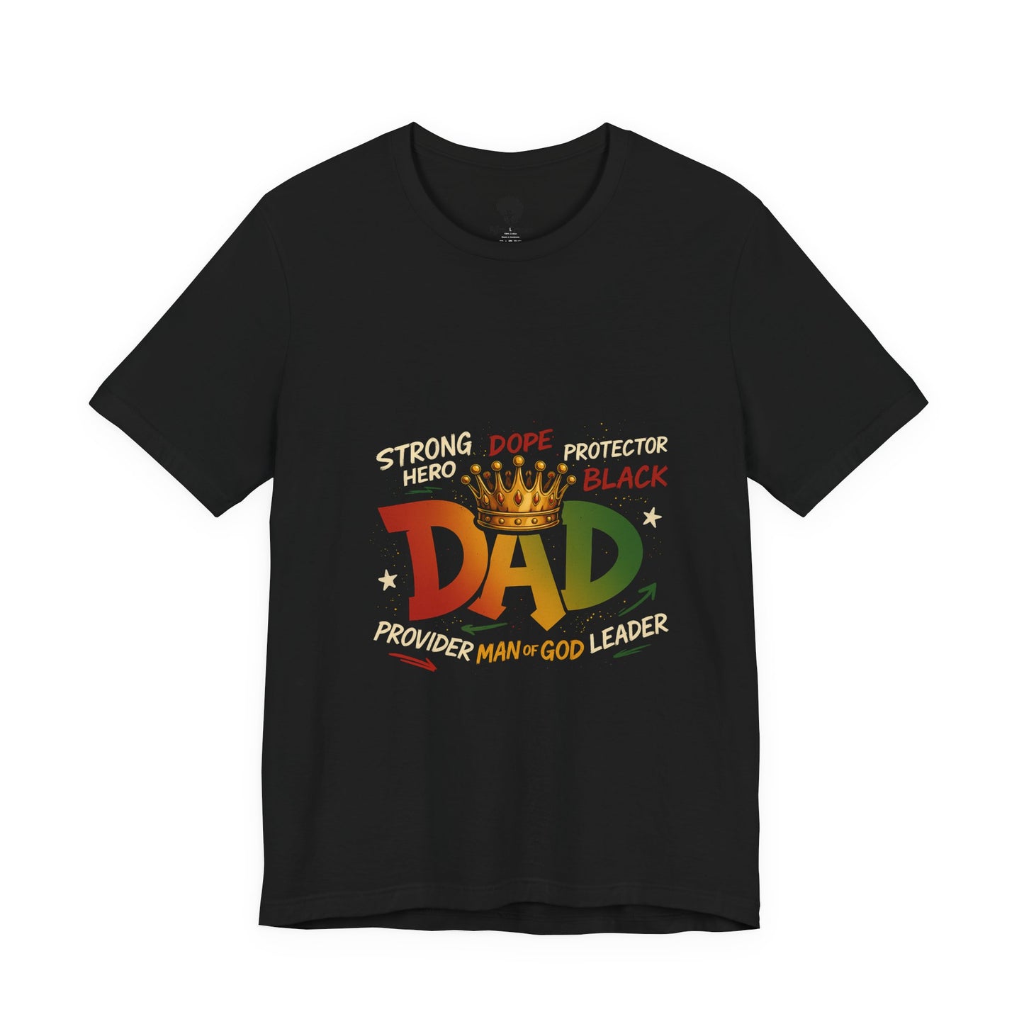 Hero Dad Unisex Tee, Father's Day Gift, Black Pride Shirt, Family Apparel, Rasta