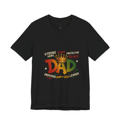 Hero Dad Unisex Tee, Father's Day Gift, Black Pride Shirt, Family Apparel, Rasta