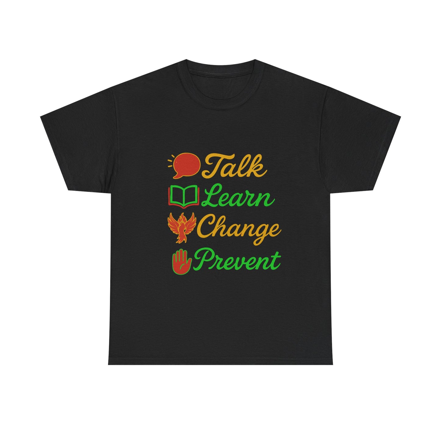 Educational Awareness Tee | Talk Learn Change Prevent, Gift for Teachers, [...]