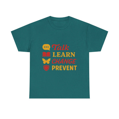 Talk, Learn, Change Prevent Tee - Unisex Heavy Cotton Tee, Educational [...]