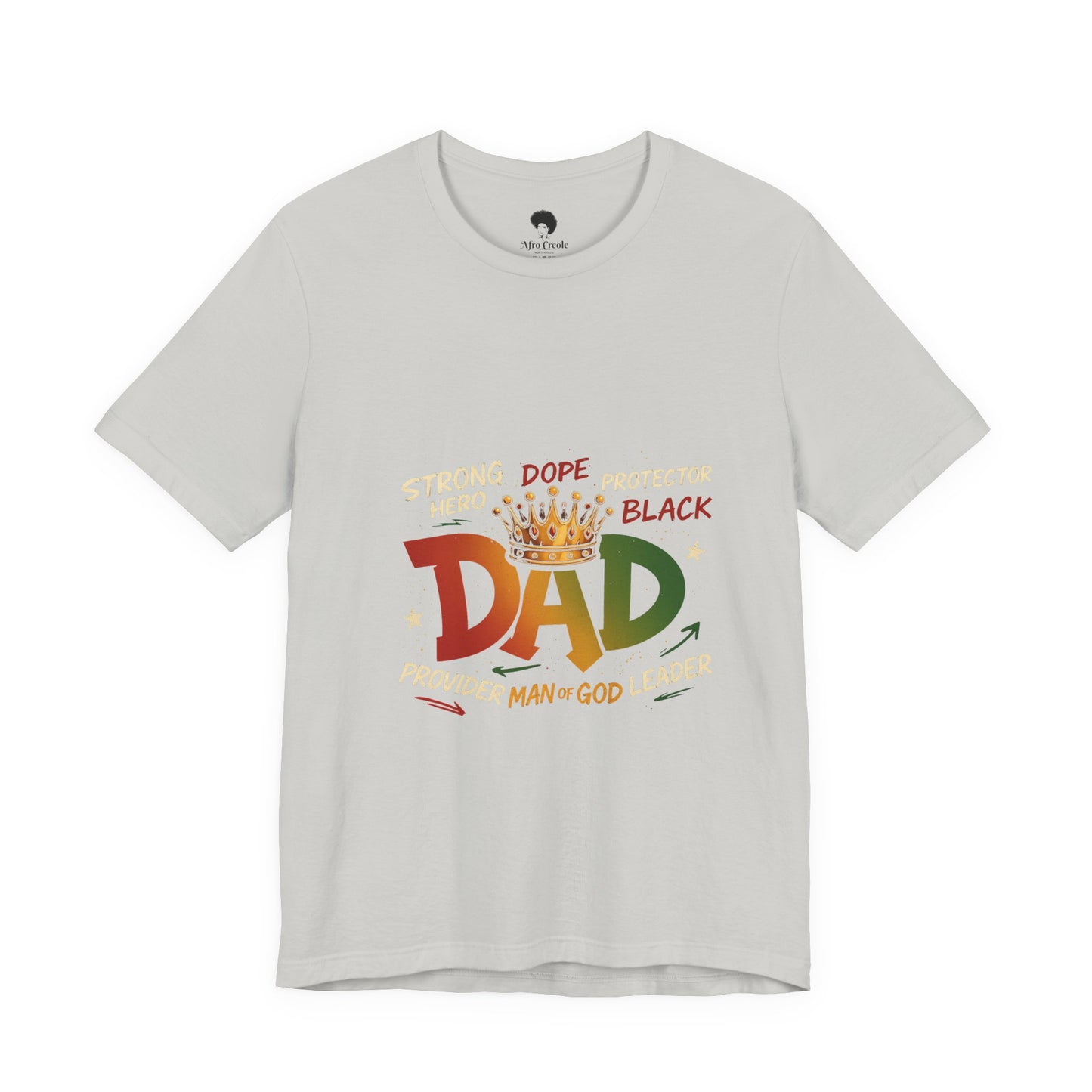 Hero Dad Unisex Tee, Father's Day Gift, Black Pride Shirt, Family Apparel, Rasta