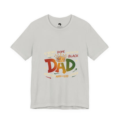 Hero Dad Unisex Tee, Father's Day Gift, Black Pride Shirt, Family Apparel, Rasta